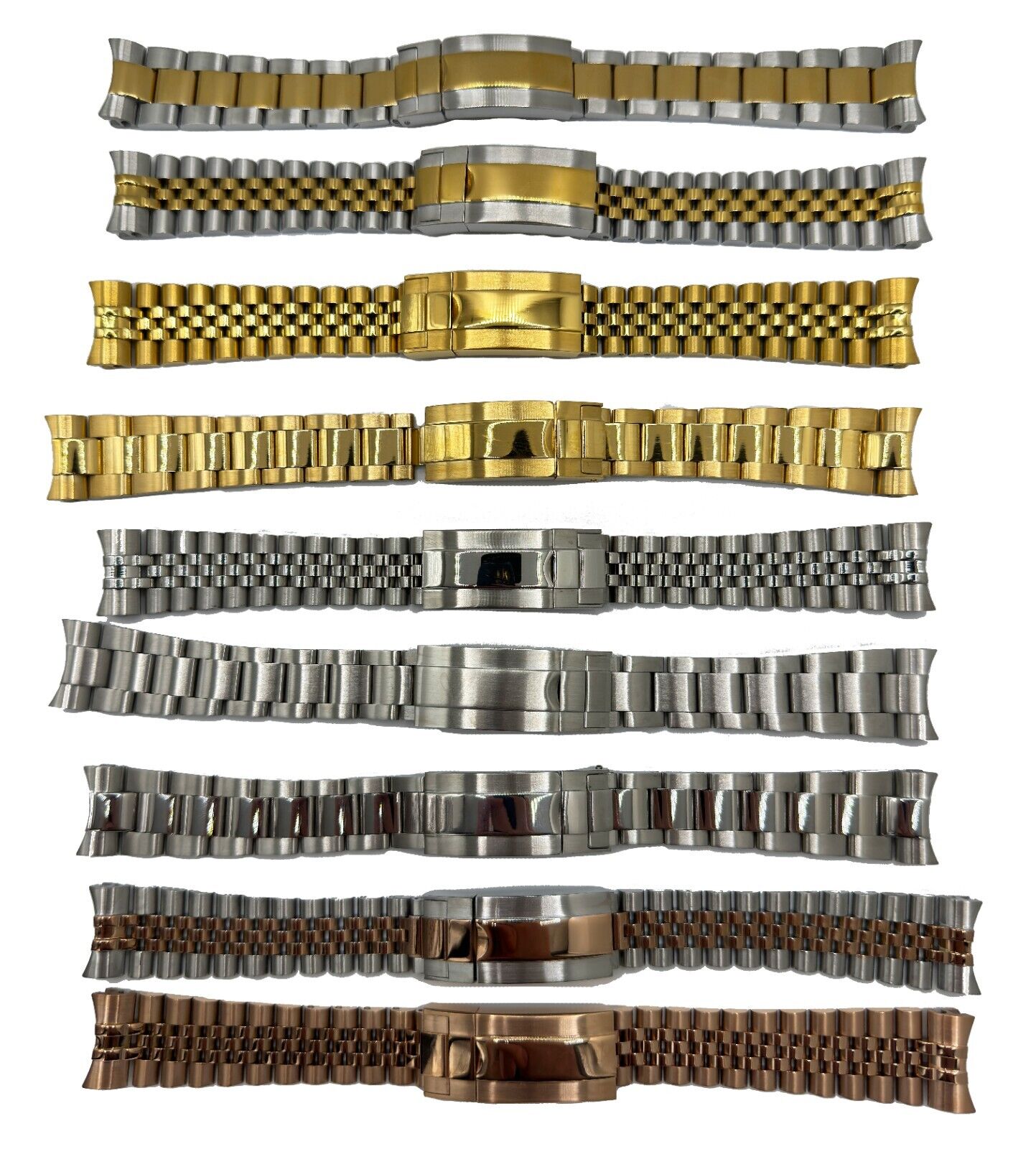 21mm Jubilee Oyster Ersatz-Uhrenarmband-Set "Diver Lock Clasp" für Rolex Modelle